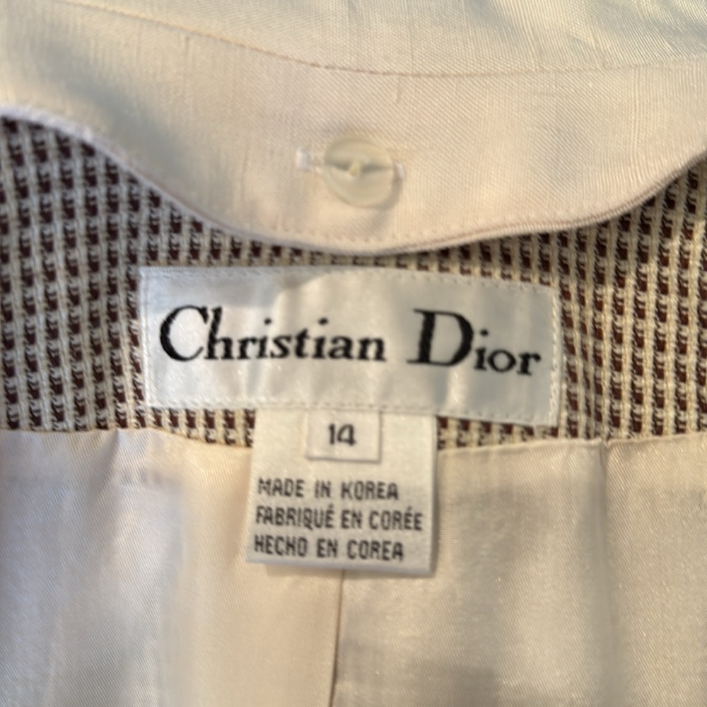 Christian Dior Designer Jacket & Matching Silk Skirt VINTAGE SZ 14 (8) Like New - Picture 11 of 12